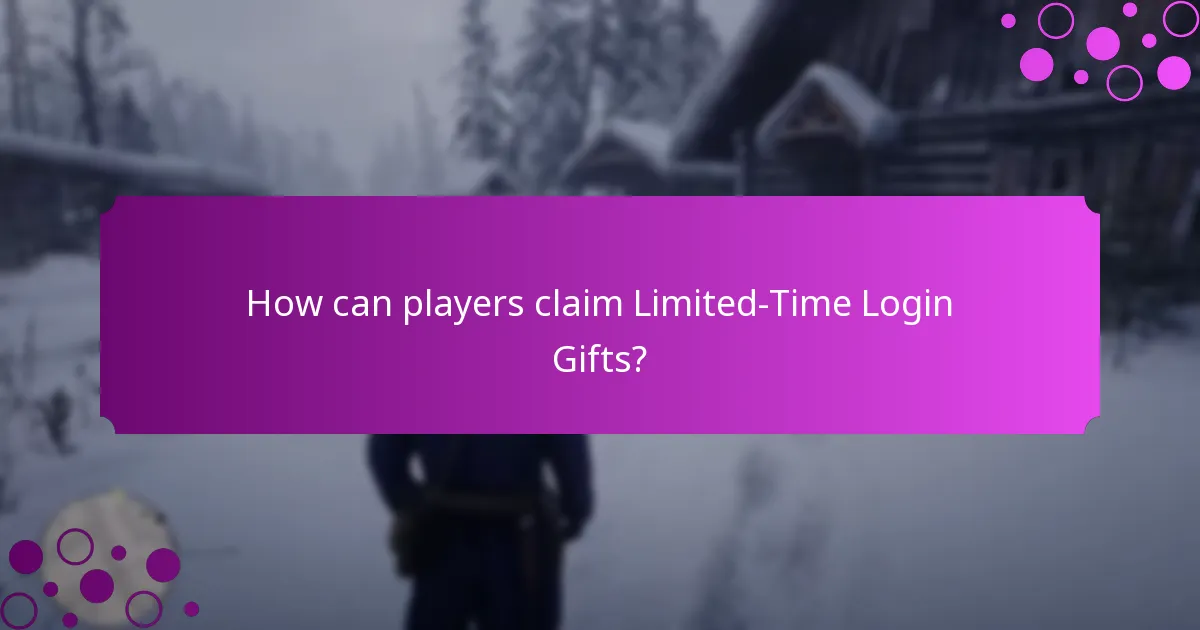 How can players claim Limited-Time Login Gifts?